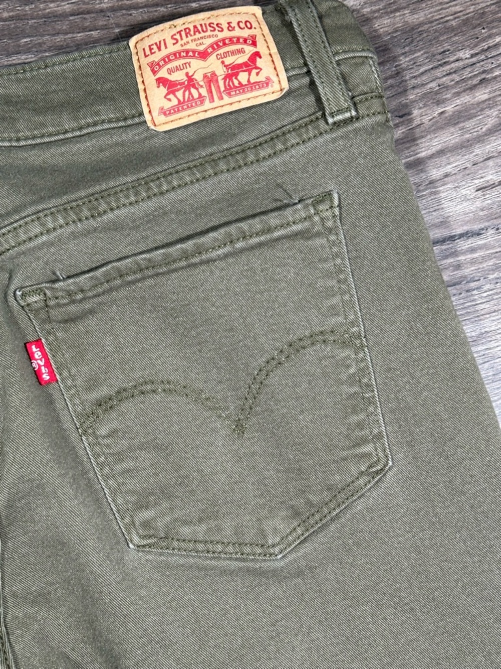 LEVI’S Olive Green 311 SHAPING SKINNY Stretch 5 Pocket Jeans 31 - Picture 10 of 13